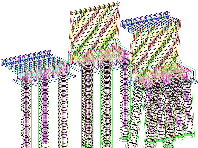 Drilled columns reinforcement software